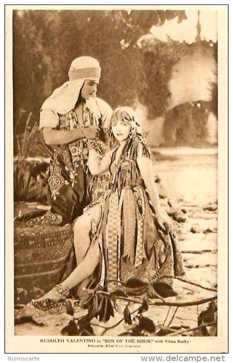 Cpa Rudolph VALENTINO In Son Of The Sheik, With Vilma Banky - Acteurs