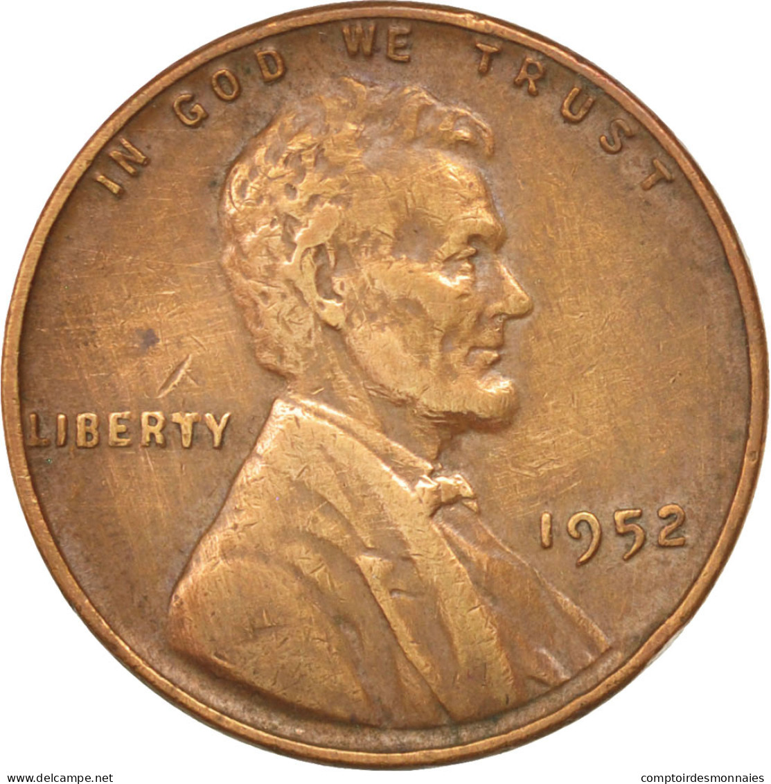 Monnaie, États-Unis, Lincoln Cent, Cent, 1952, U.S. Mint, Philadelphie, TTB - 1909-1958: Lincoln, Wheat Ears Reverse