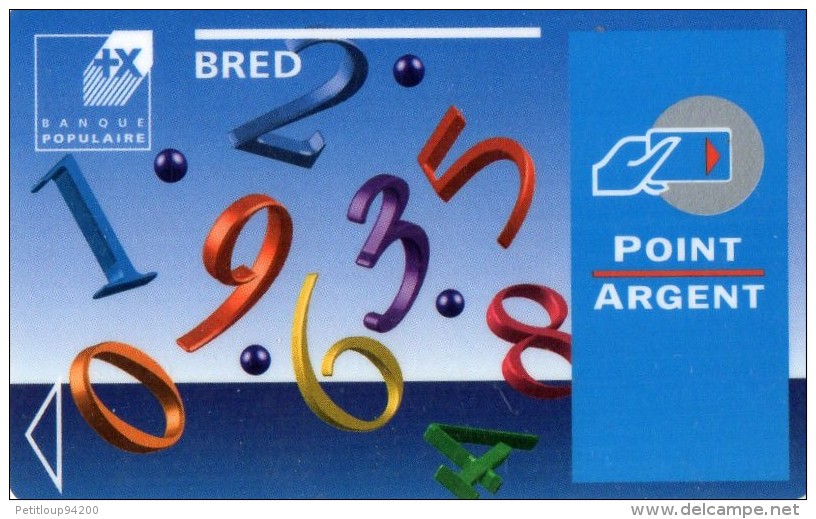 CARTE BANCAIRE  BANQUE POPULAIRE  BRED Point Argent - Tarjeta Bancaria Desechable