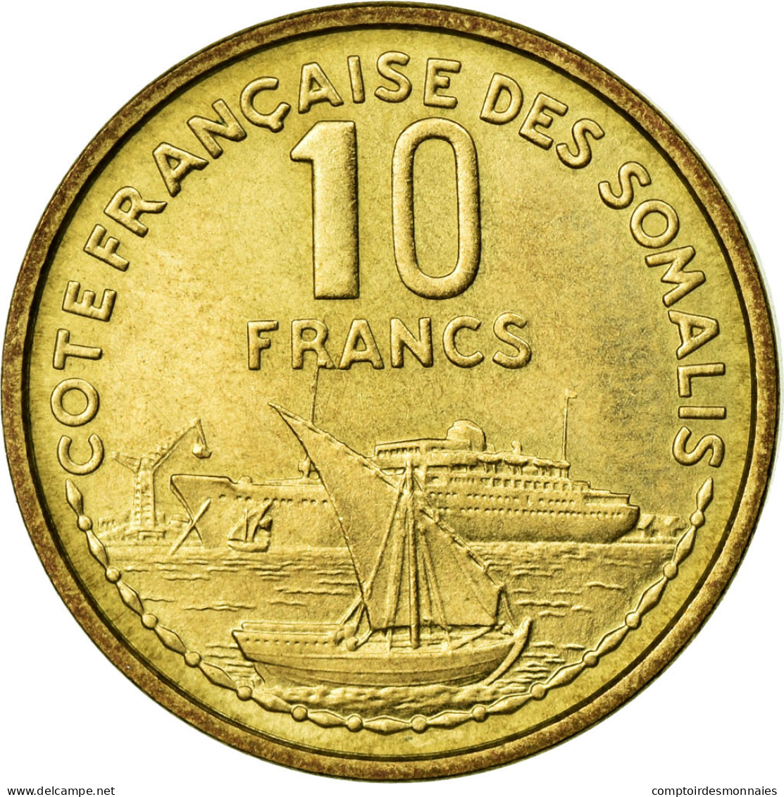 Monnaie, Côte Française Des Somalis, 10 Francs, 1965, Paris, FDC - Dschibuti