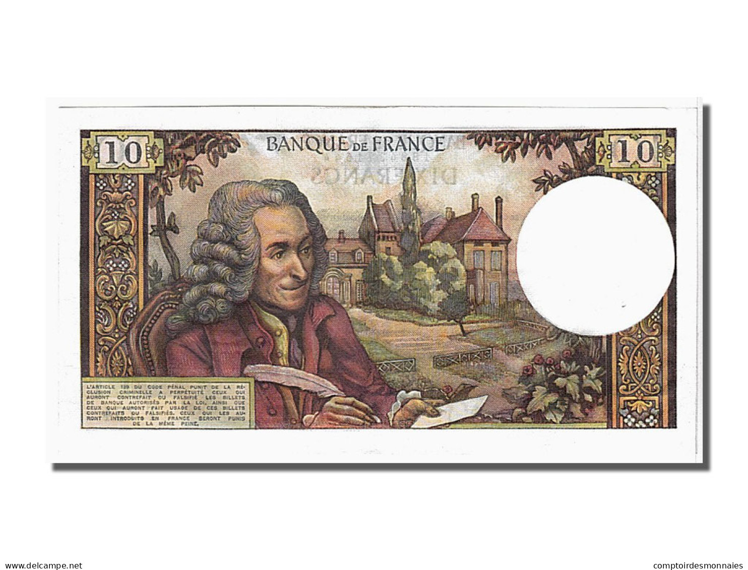 Billet, France, 10 Francs, 10 F 1963-1973 ''Voltaire'', 1972, 1972-03-02, SPL - 10 F 1963-1973 ''Voltaire''