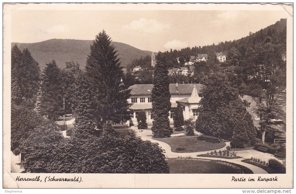 Carte Postale, Herrenalb, Schwarzwald, Partie Im Kurpark - Bad Herrenalb