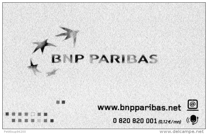 BNP PARIBAS Coordonnées Carte Bancaire - Disposable Credit Card