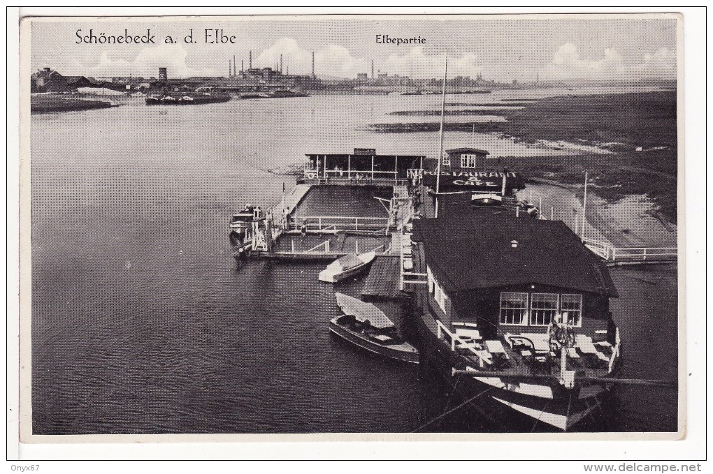 SCHOENEBECK-SCHÖNEBECK/ELBE (Allemagne)  Elbepartie-Bateau-Boat-Schiffe- 2 SCANS - - Schoenebeck (Elbe)