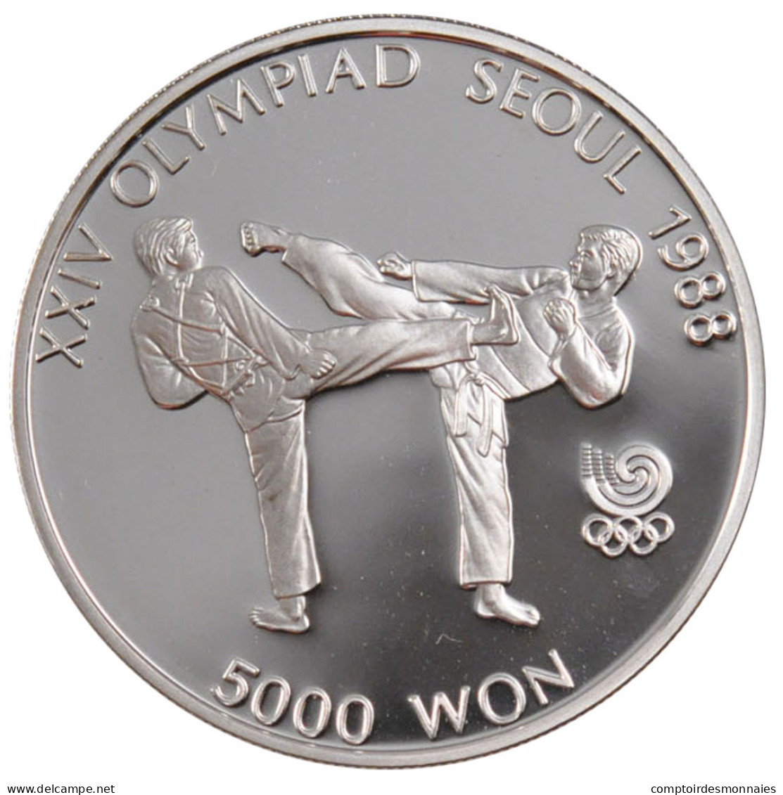 Monnaie, KOREA-SOUTH, 5000 Won, 1987, FDC, Argent, KM:66 - Corée Du Sud