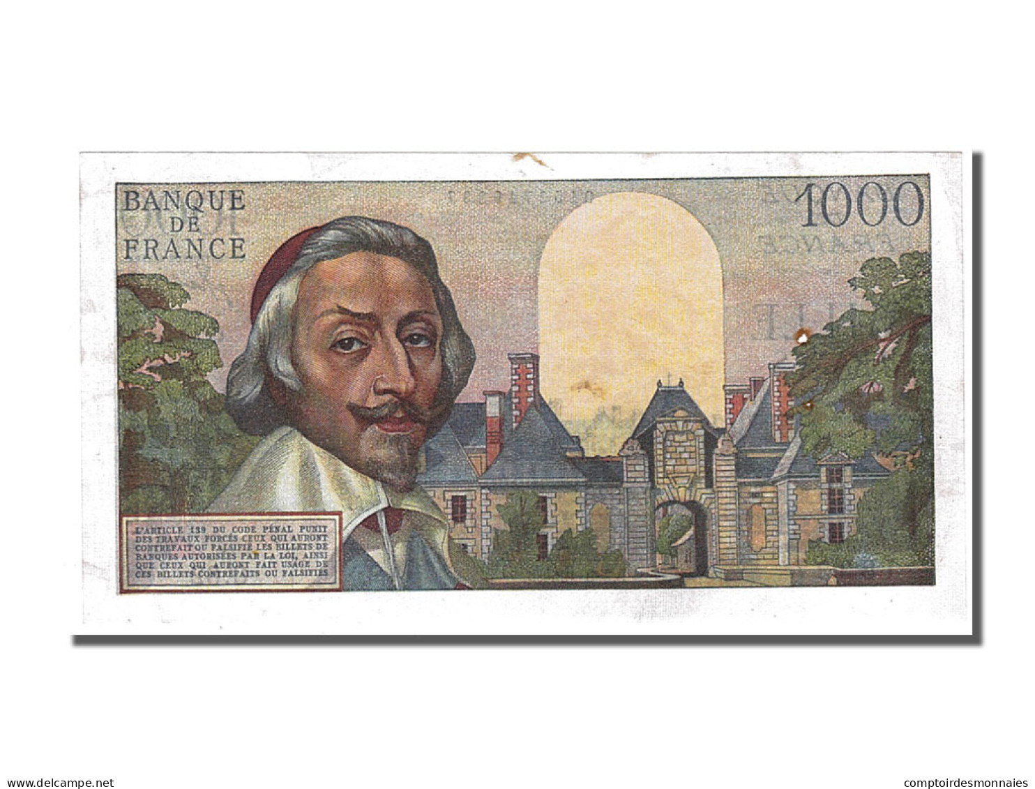 Billet, France, 1000 Francs, 1 000 F 1953-1957 ''Richelieu'', 1954, 1954-09-02 - 1 000 F 1953-1957 ''Richelieu''