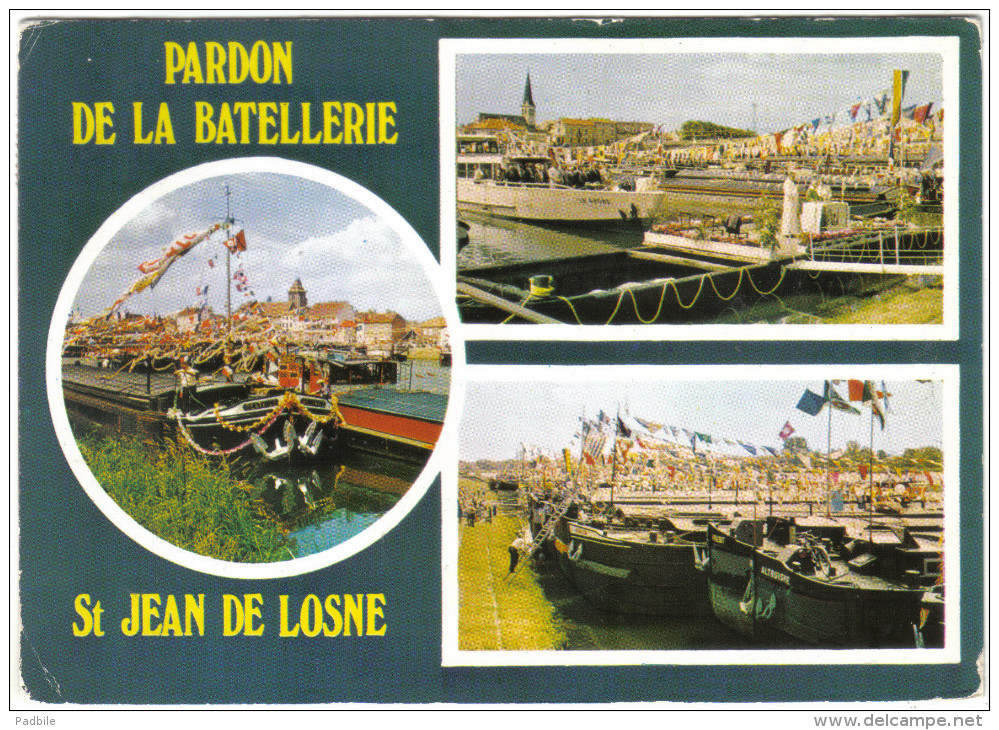 Carte Postale 21.  Saint-Jean-de-Losne Pardon De La Batellerie  Fête Des Péniches Trés Beau Plan - Sonstige & Ohne Zuordnung