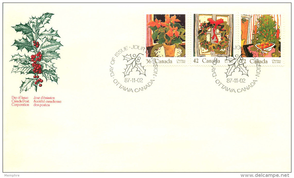 Christmas Issue  Sc 1148-50  Combination FDC - 1981-1990