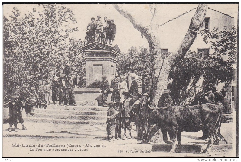 20---2A---SAINTE-LUCIE-DE-TALLANO---la Fontaine Avec Statues Vivantes---voir 2 Scans - Other & Unclassified