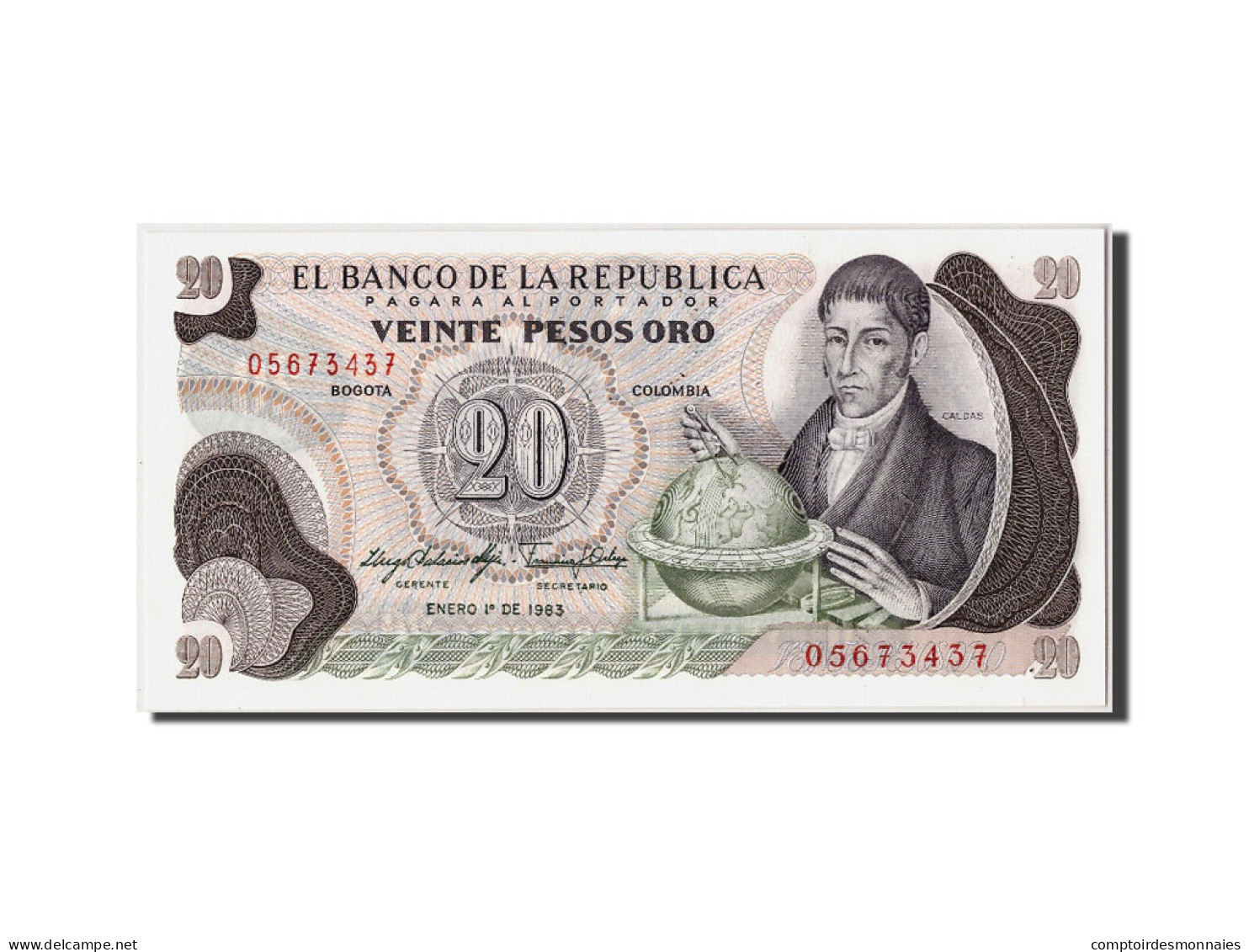 Billet, Colombie, 20 Pesos Oro, 1983, 1983-01-01, KM:409d, NEUF - Colombie