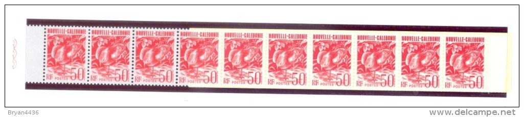 NOUVELLE CALEDONIE - CARNET DE 500 F. N° C588 - BANDE DE 10 X 50 F Rouge - NEUF état TB. - Cuadernillos