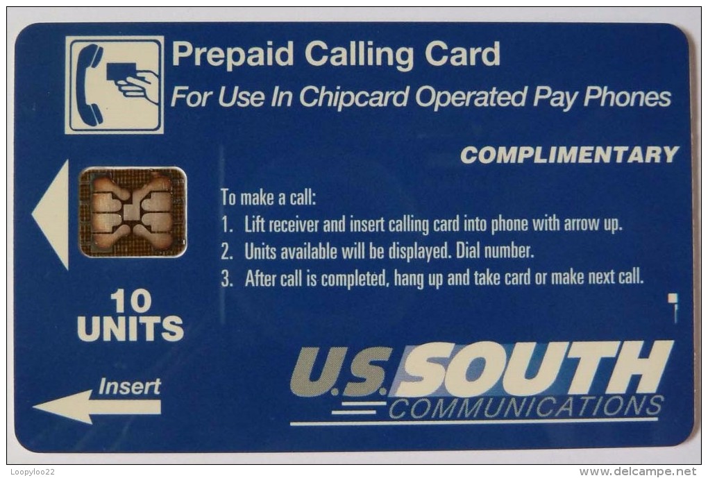 USA - US South - 1st Issue - Complimentary - Chip - Prepaid - 10 Units - Mint - Schede A Pulce