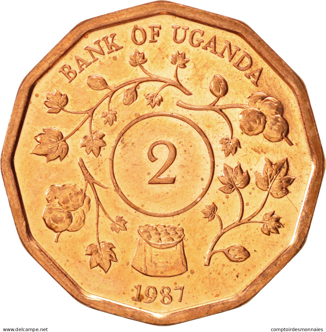 Monnaie, Uganda, 2 Shillings, 1987, SPL, Copper Plated Steel, KM:28 - Oeganda