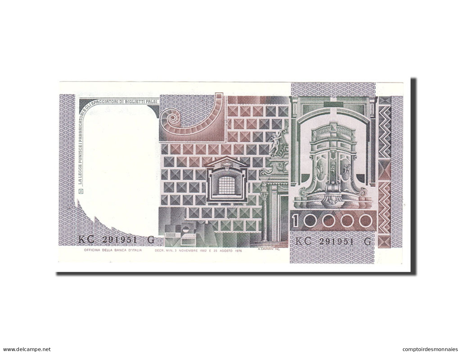 Billet, Italie, 10,000 Lire, 1982, 1982-11-03, KM:106b, TTB - 10.000 Lire