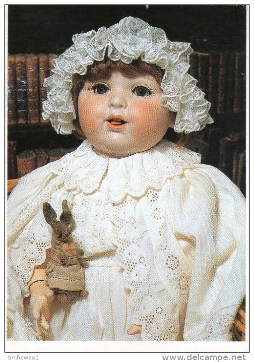Postcard - Amand Marseille Doll With Steiff Bear. A - Games & Toys