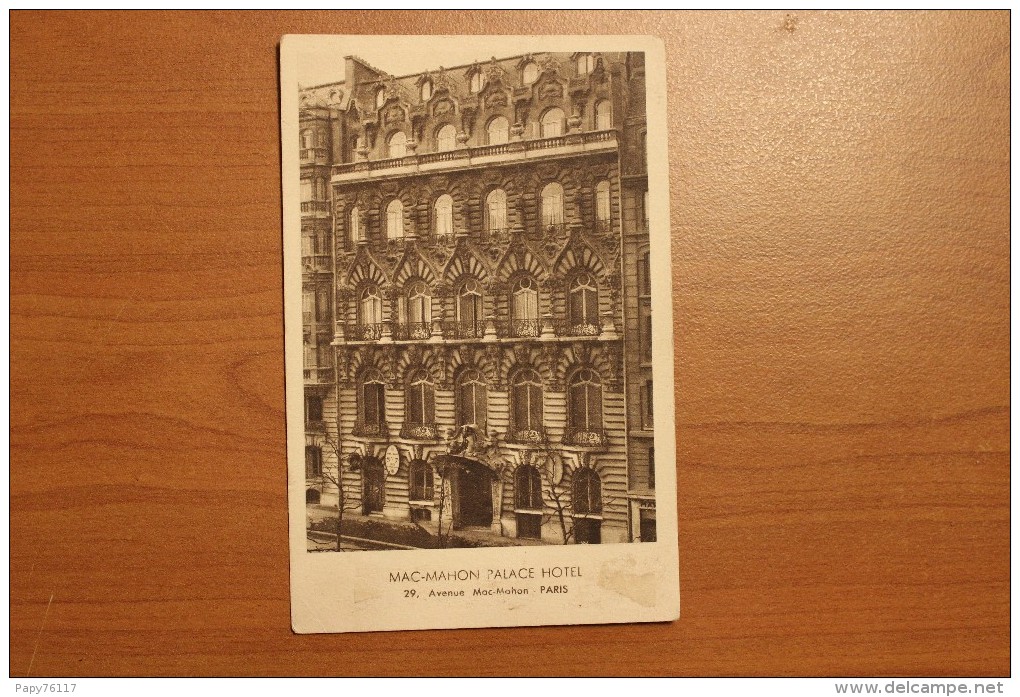 CPA 75 *MAC MAHON PALACE HOTEL 29 AVENUE MAC MAHON  PARIS   REF 15 - Cafés, Hôtels, Restaurants