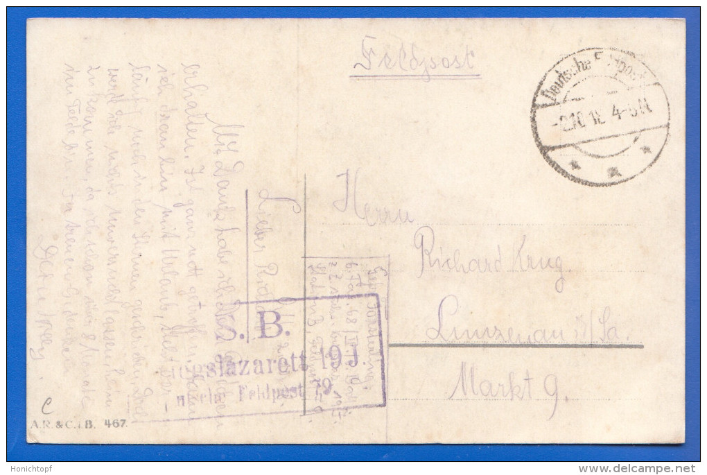 Malerei; Kaulbach H.; Kind; Bubi; 1918 Feldpost - Kaulbach, Hermann