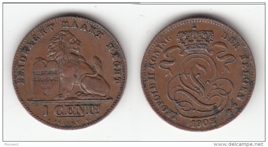 **** BELGIQUE - BELGIUM - BELGIE - 1 CENTIME 1902 LEOPOLD II KONING DER BELGEN **** EN ACHAT IMMEDIAT - 1 Centime