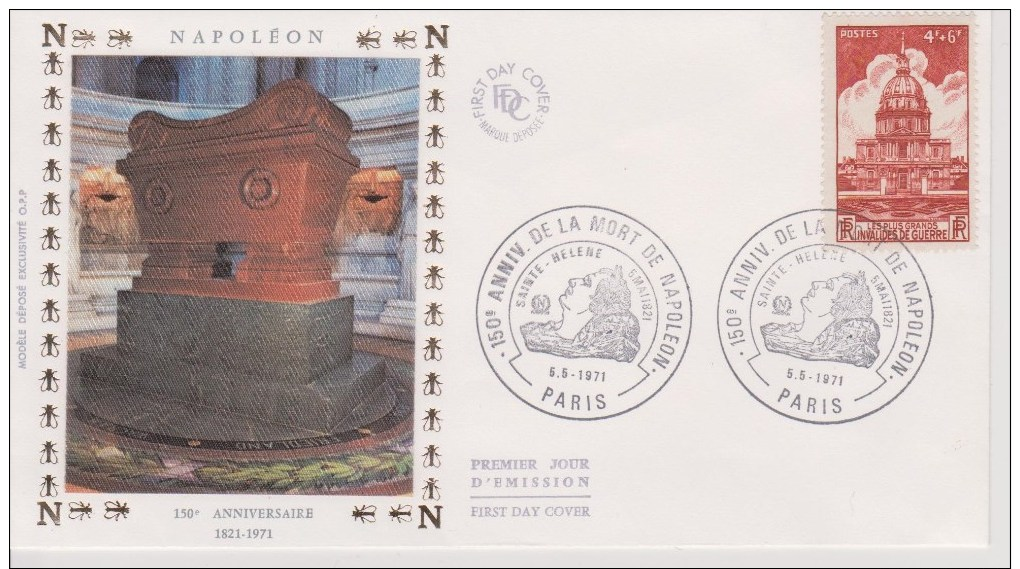 FDC  150E ANNIVERSAIRE DE SA MORT  Napoléon Bonaparte - Napoléon