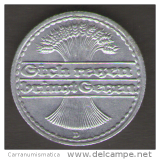 GERMANIA 50 REICHSPFENNIG 1922 - 50 Rentenpfennig & 50 Reichspfennig