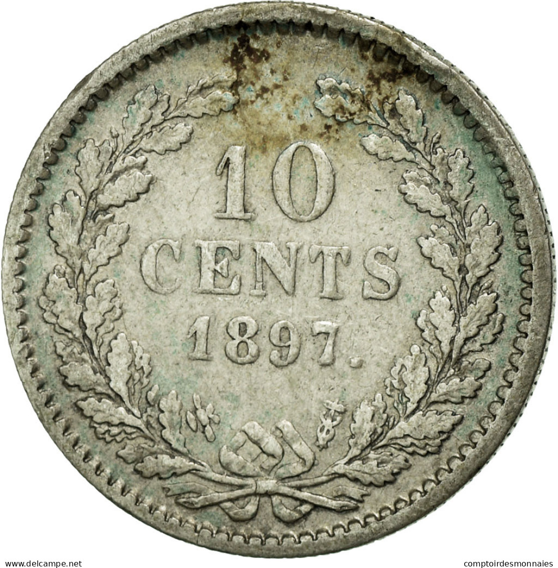 Monnaie, Pays-Bas, Wilhelmina I, 10 Cents, 1897, TB+, Argent, KM:116 - 10 Cent