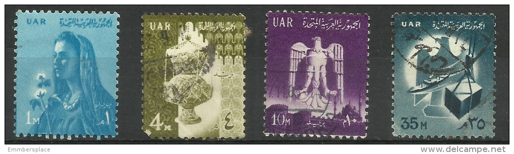 Egypt - 1961 UAR Definitives Set Of 4 Used  SG 669-72 - Gebraucht