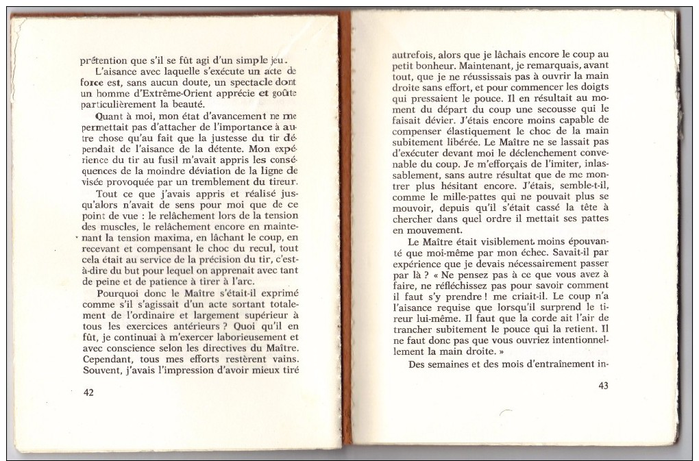LE ZEN DANS L'ART CHEVALERESQUE DU TIR A L'ARC - E. HERRIGEL - Coll. MYSTIQUES ET RELIGIONS - DERVY-LIVRES, 1974 - Esoterik