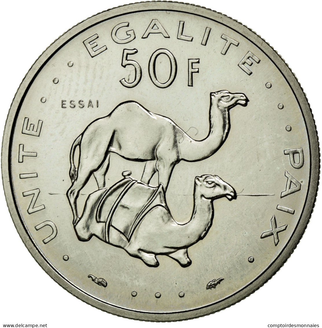 Monnaie, Djibouti, 50 Francs, 1977, FDC, Nickel, KM:E6 - Dschibuti