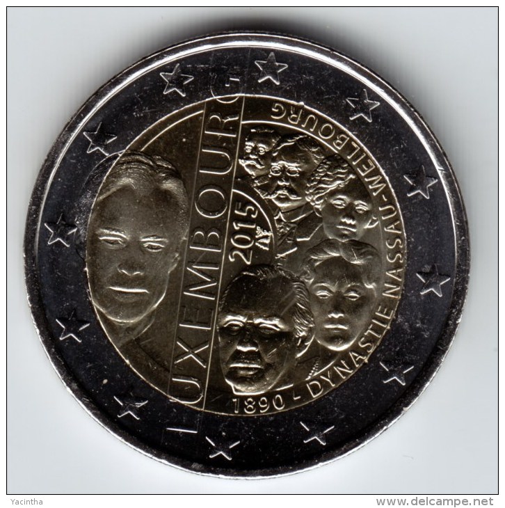 @Y@   Luxemburg   2 Euro Commemorative 2015  UNC   Dynastie - Luxemburgo
