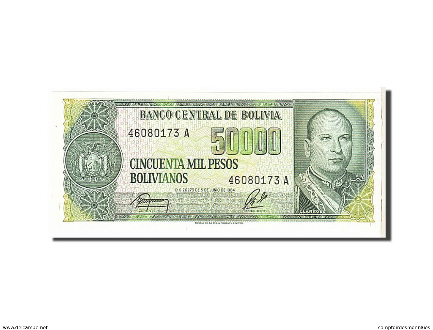 Billet, Bolivie, 50,000 Pesos Bolivianos, 1984, NEUF - Bolivien