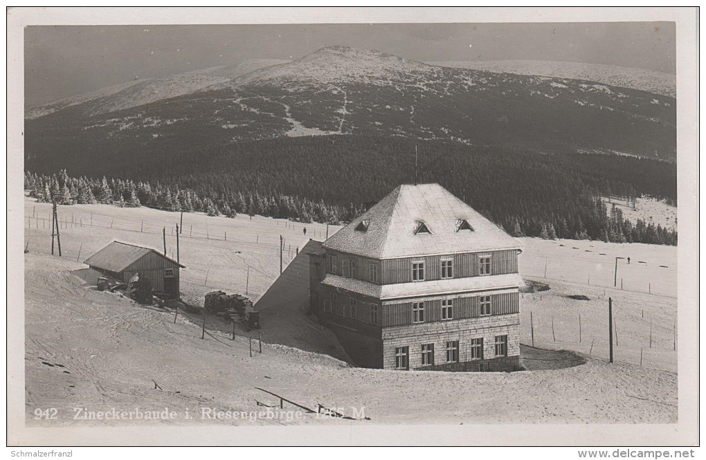 AK Riesengebirge Zineckerbaude Baude Mädelkamm Nähe Peterbaude Daftebauden Davidsbaude Bei Spindlermühle Spindleruv Mlyn - Sudeten