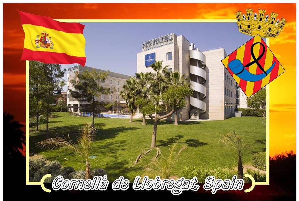 Postcard, Cities Of Europe Collection, Cornellà De Llobregat, Spain - Mapas