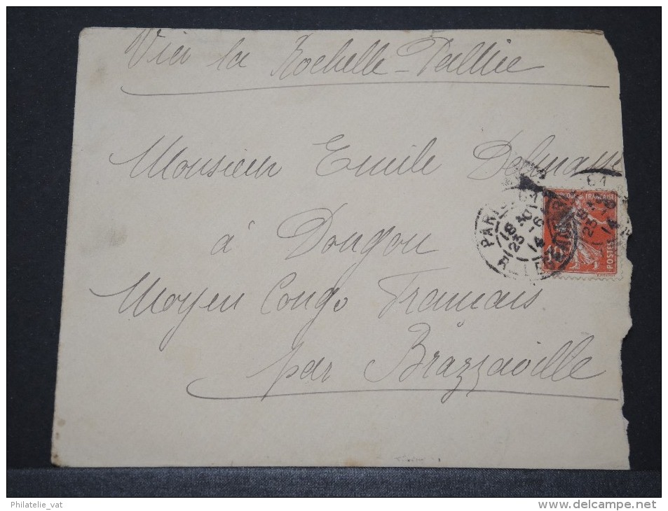 CONGO FRANCAIS - Env Pour Dongou Par La Rochelle - Pas Courant - A Voir - Juin 1914 - P16141 - Covers & Documents