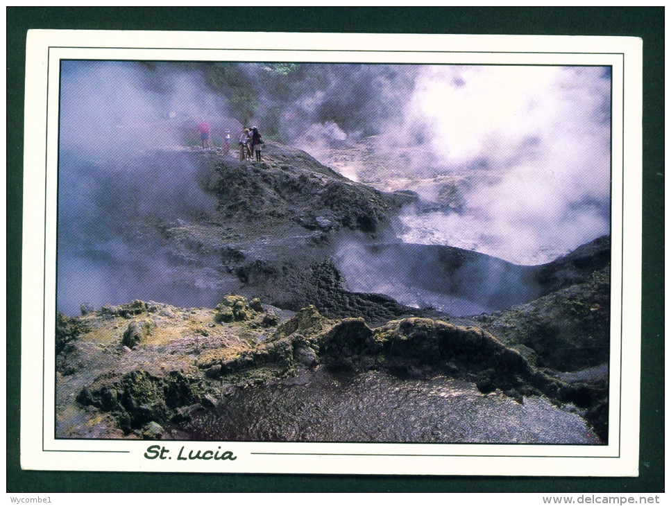 ST LUCIA  -  Soufriere  Sulphur Springs  Unused Postcard - Saint Lucia
