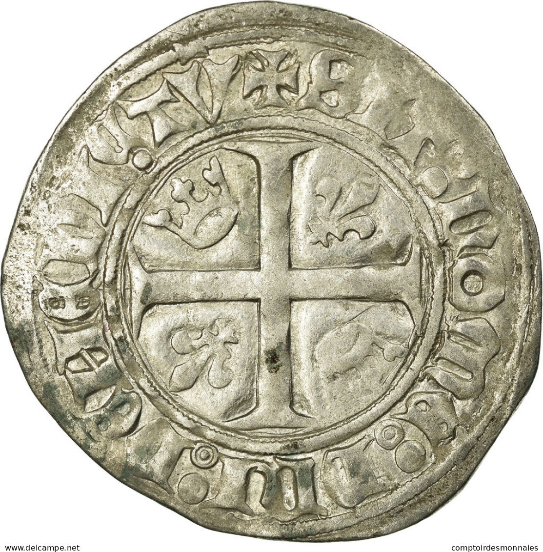 Monnaie, France, Blanc, Saint Quentin, TTB, Billon, Duplessy:377A - 1380-1422 Karl VI. Der Vielgeliebte