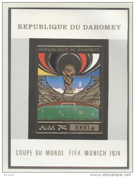 DAHOMEY Imperforated GOLD Block Mint Without Hinge - 1974 – West Germany