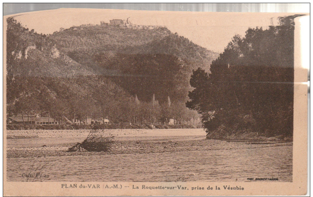 CPA Début 1900. PLAN-du-VAR.  La Roquette-sur-Var, Prise De La Vésubie - Autres & Non Classés