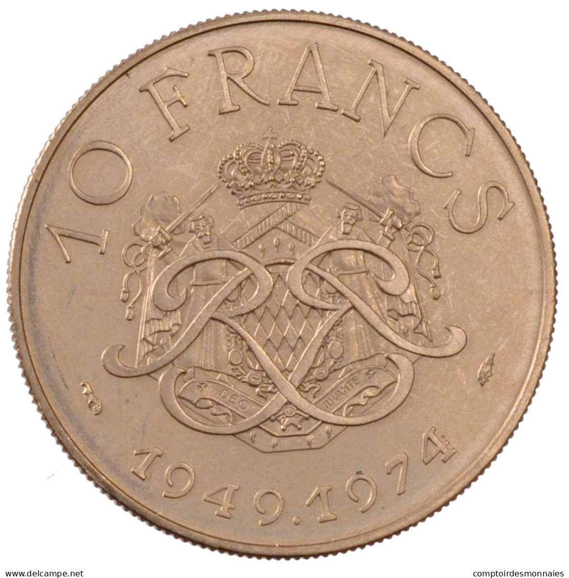 Monnaie, Monaco, 10 Francs, 1974, SUP+, Cupro-nickel Aluminium, KM:E63 - 1960-2001 Nieuwe Frank