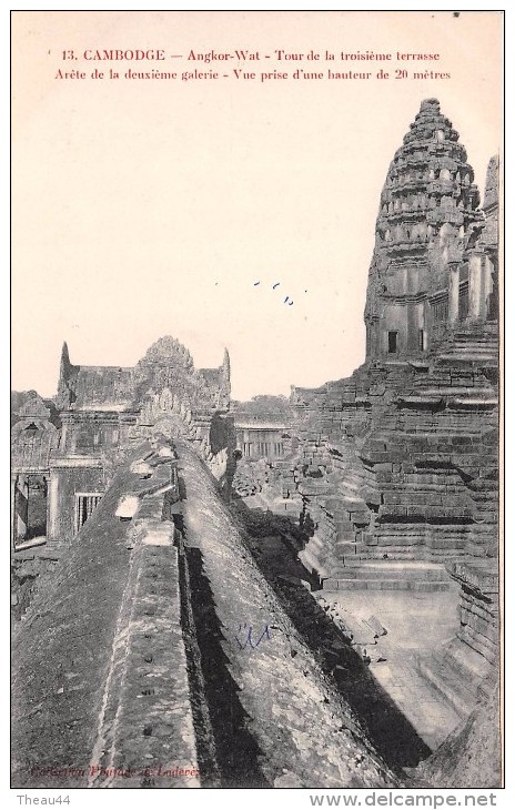 ¤¤  -   13   -  CAMBODGE    -  ANGKOR-WAT  -  Tour De La Troisième Terrasse   -   ¤¤ - Cambodge