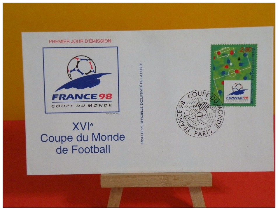 FDC- Coupe Du Monde De Football, France 98 - Paris - 12.12.1995 - 1er Jour, - 1990-1999