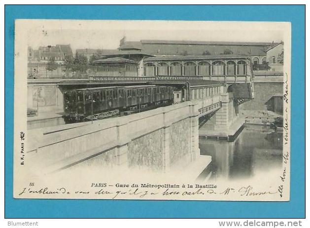 CPA 88 - Métro Gare Du Métropolitain à La Bastille PARIS 75 - Public Transport (surface)