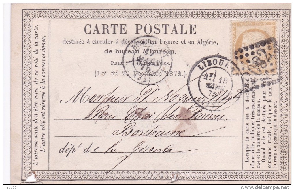 Carte Précurseur Type 1878 - Precursor Cards