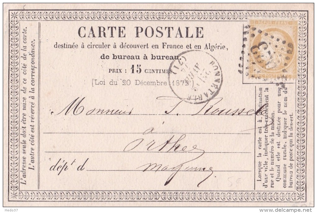 Carte Précurseur Type 1878 - Cartoline Precursori