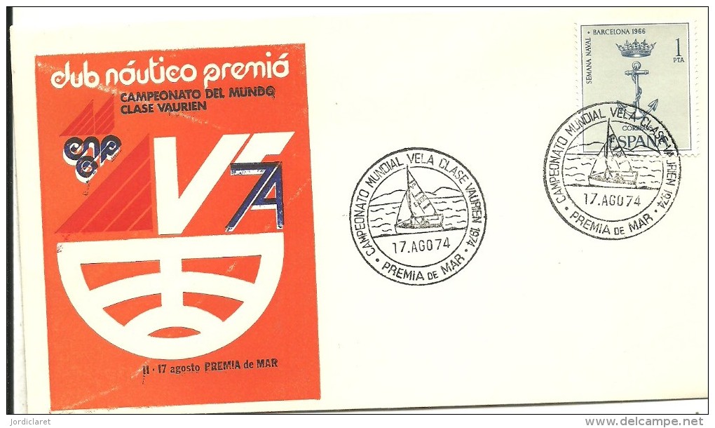 MAT.1974 PREMIA DE MAR - Storia Postale