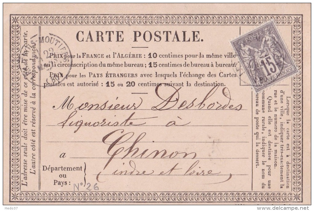 Carte Précurseur Type 1878 - Voorloper Kaarten