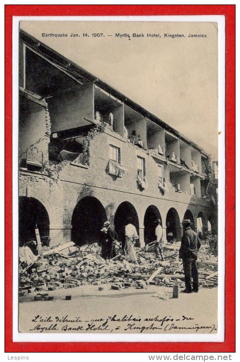 AMERIQUE - ANTILLES -  JAMAIQUE --Earthquake Jan. 14 - 1907 - Jamaica