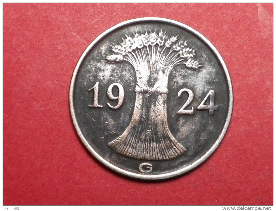 Allemagne 1 Rentenpfennig  1924j   Km.30 Cuivre - 1 Rentenpfennig & 1 Reichspfennig