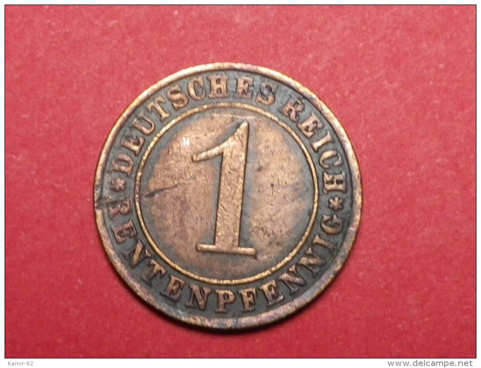 Allemagne 1 Rentenpfennig  1923 A   KM..30          Cuivre - 1 Rentenpfennig & 1 Reichspfennig