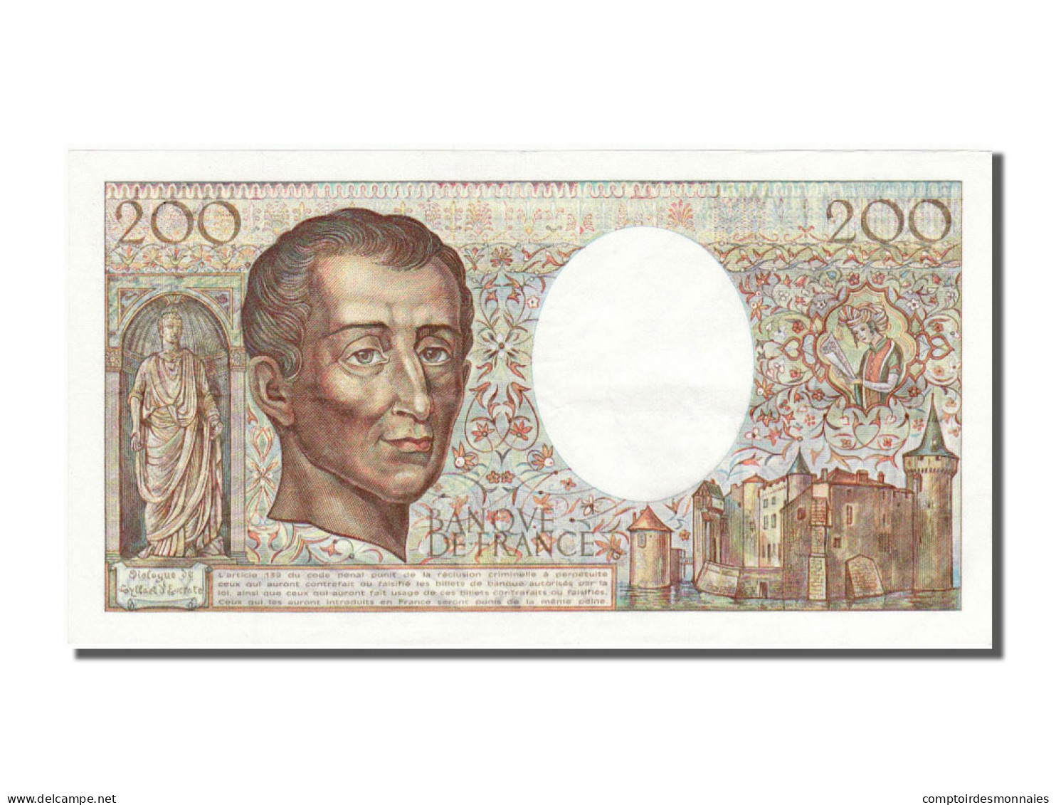 Billet, France, 200 Francs, 200 F 1981-1994 ''Montesquieu'', 1987, SPL - 200 F 1981-1994 ''Montesquieu''