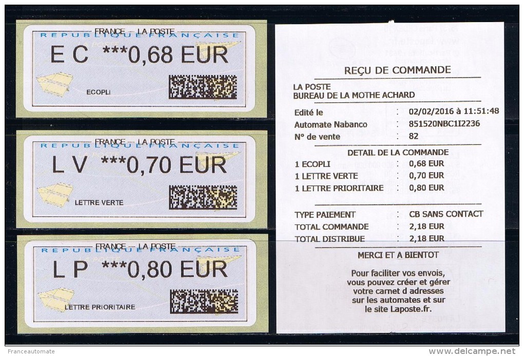 ATM, EC 0.68, LV 0.70, LP 0.80, NABANCO DE SERIE. PAPIER COINS GRANDS ARRONDIS, N° 55 AU CATALOGUE MICHEL - 2000 « Avions En Papier »
